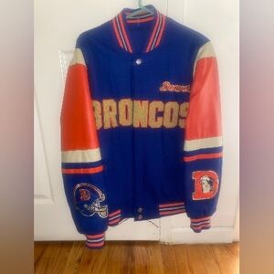 NFL VINTAGE DENVER BRONCOS VARSITY JACKET (sz-small)